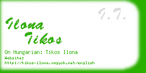 ilona tikos business card